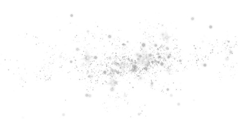 An enchanting and mesmerizing explosion of white sparkles along with shimmering dust set on a transparent background