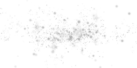 An enchanting and mesmerizing explosion of white sparkles along with shimmering dust set on a transparent background
