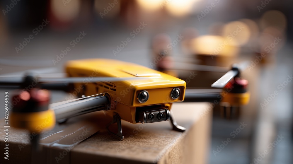 Poster autonomous drones operating within a modern delivery logistics system : drone tech theme