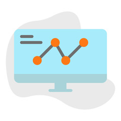 Computer Analytics icon vector illustration