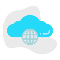 Global Cloud icon vector illustration