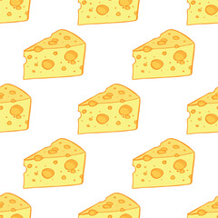 Seamless pattern with cheese doodle for decorative print, wrapping paper, greeting cards, wallpaper and fabric