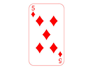 トランプの5　ダイヤ