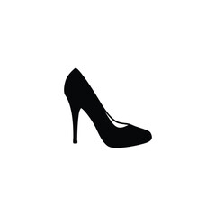 Elegant high-heeled shoe silhouette for fashion and style.