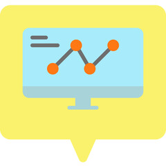 Computer Analytics icon vector illustration