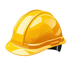 Fototapeta premium Construction yellow helmet isolated on transparent background