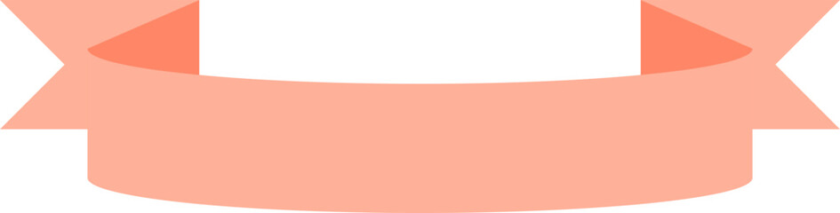 Pink Peach Ribbon Banners illustration Vector