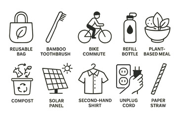 Fototapeta premium Everyday habits that support sustainable and mindful living