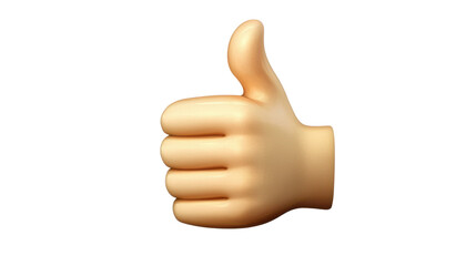 Thumb Up Hand on PNG Background – Isolated Positive Gesture for Approval, Social Media, Feedback, and Communication Design Projects"