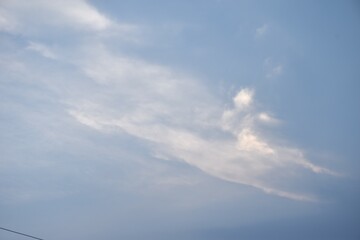 white and dark rain cloud floating on sky in evening