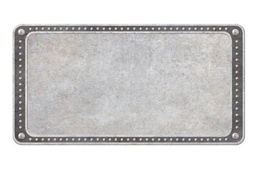metal frame with rivets and grey texture inside