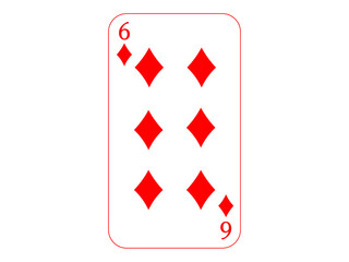 トランプの6　ダイヤ