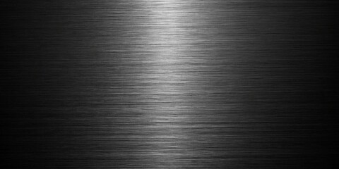 Matte Black Brushed Metal Texture Background with Subtle Light Gradient

