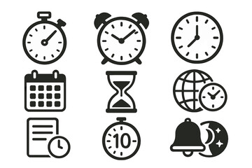 Fototapeta premium Symbols associated with the management of time and organization of tasks