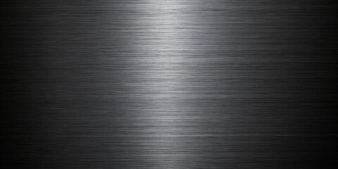 Matte Black Brushed Metal Texture Background with Subtle Light Gradient

