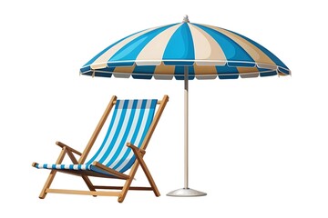 beach umbrella and chair