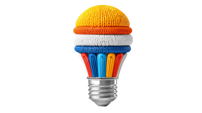 Innovative light bulb design with playful cartoon inspired elements