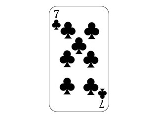 トランプの7　クローバー