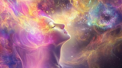 Cosmic Woman's Breathtaking Spirit