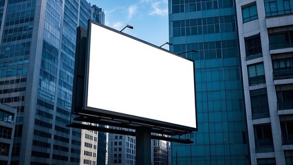Obraz premium Realistic outdoor billboard on a city street for mockups