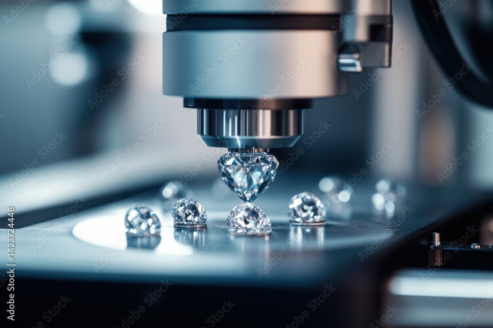 Aufkleber precision diamond cutting and shaping using advanced technology in a workshop
