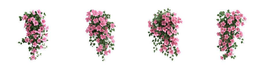 Pink Bougainvillea Hanging Baskets Floral Hanging Plants Gardening Decoration Spring Flowers