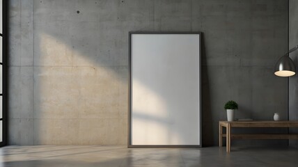 Frameless poster on a clean for mockups