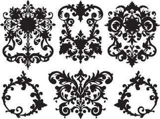 A set of elements, symbols, ornaments, mandalas. Hand drawn vector illustration