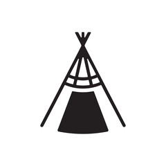Vector illustration of wigwam silhouette © nurartvi