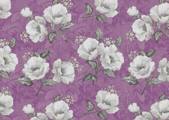 Soft Floral Design with Harmonious Colors and Leaf Details
