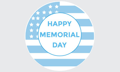 USA memorial day vector icon design.