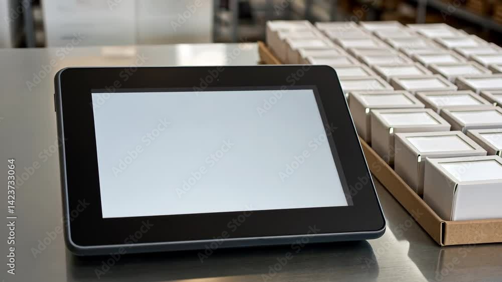 Poster efficient logistics and quality control enhancing tablet packaging and inventory management in moder