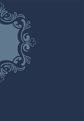 Pre-made background with frivolous frame in deep rich colors. digital illustration perfect for wedding design, covers, print, graphic arts.