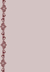 Pre-made background with frivolous frame in deep rich colors. digital illustration perfect for wedding design, covers, print, graphic arts.