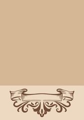 Pre-made background with frivolous frame in deep rich colors. digital illustration perfect for wedding design, covers, print, graphic arts.