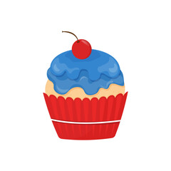 cupcake isolated on white background.