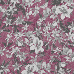 Soft Floral Design with Harmonious Colors and Leaf Details