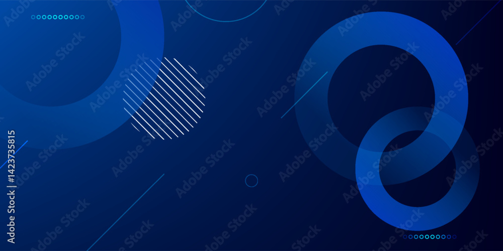 Poster minimal geometric background. blue elements with fluid gradient. cool background design for posters.