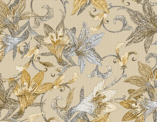 Soft Floral Design with Harmonious Colors and Leaf Details