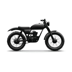 Fototapeta premium black bike isolated on white background