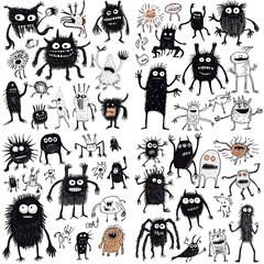 set of monster. s vector illustration