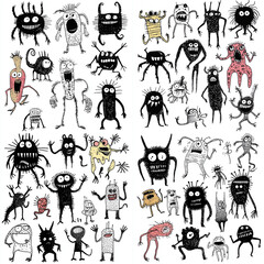 set of monster. s vector illustration
