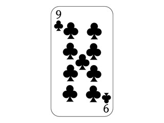 トランプの9　クローバー