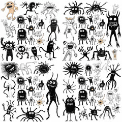 set of monster. s vector illustration