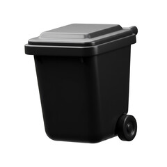 黒く輝くゴミ箱 シンプルデザイン