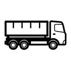 Fototapeta premium A stylized illustration of a heavy-duty industrial dump truck, showcasing its robust design and powerful capabilities. This vector graphic is ideal for construction, transportation.