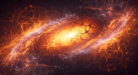 Obraz premium Abstract Energy Stream with Bright Glow