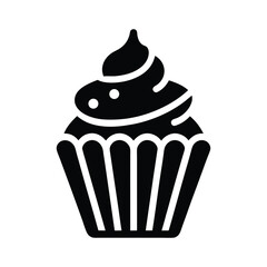 cupcake meringue stencil icon vector illustration