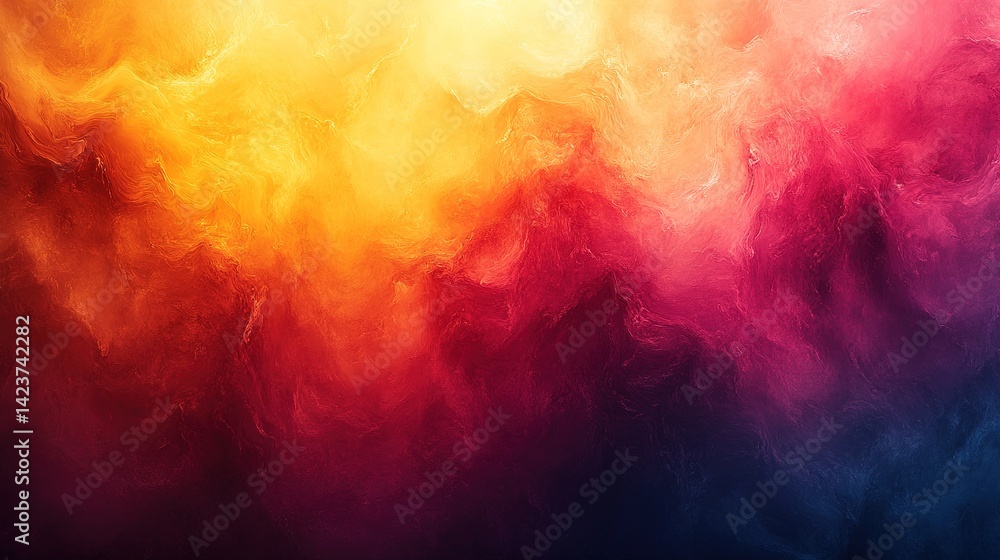 Poster abstract fiery gradient with swirling textures transitioning fro