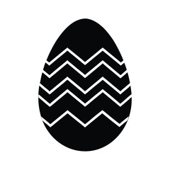 easter egg stencil icon vector illustration